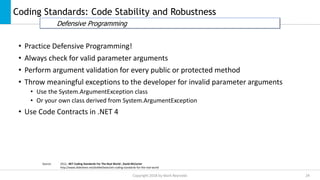 Arguments Validate Coding Coding standards | PPTX