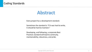Coding standards | PPT