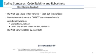 Coding standards | PPT