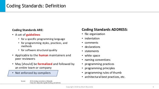 Coding standards