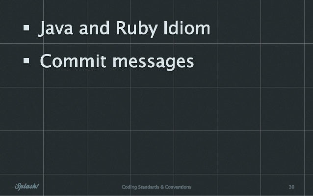 Standards For Java Coding