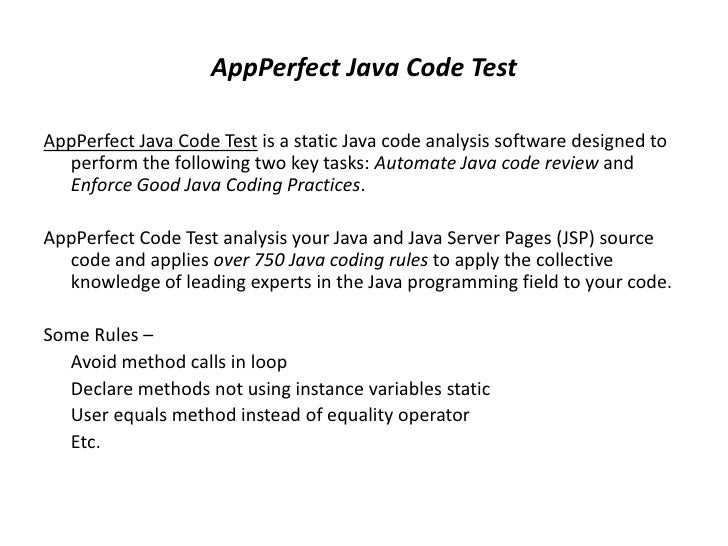 Coding standards for java