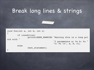 Coding style of Linux Kernel | PDF