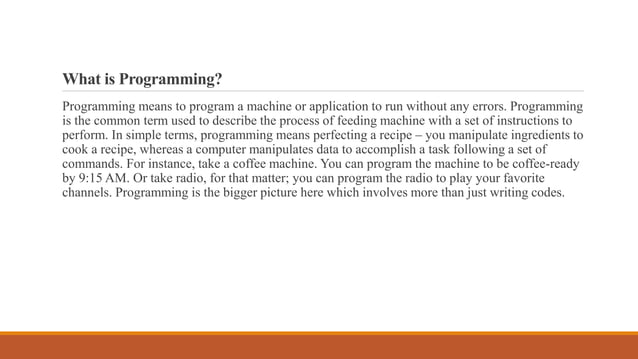 Coding vs programming | PPT
