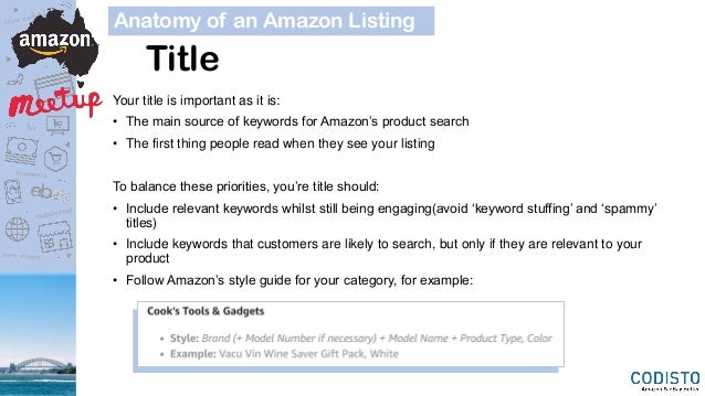 How To Create Amazon Listings Codisto Super Sellers Meetup Slides How To Create Amazon Listings Codisto Super Sellers Meetup Slides