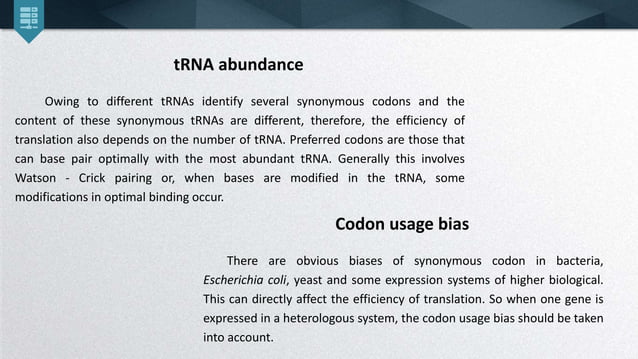 Codons Optimization by Creative Biogene | PPT