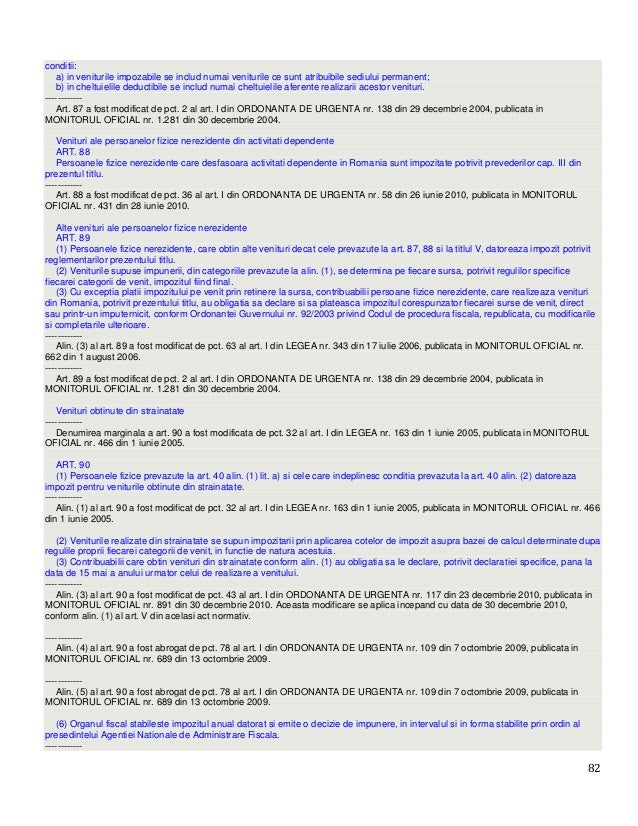 Legea 571 2003 Codul Fiscal Din Romania Actualizat 30 Iulie 2014