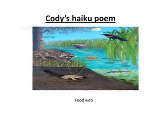 Cody’s haiku poem
Food web
 