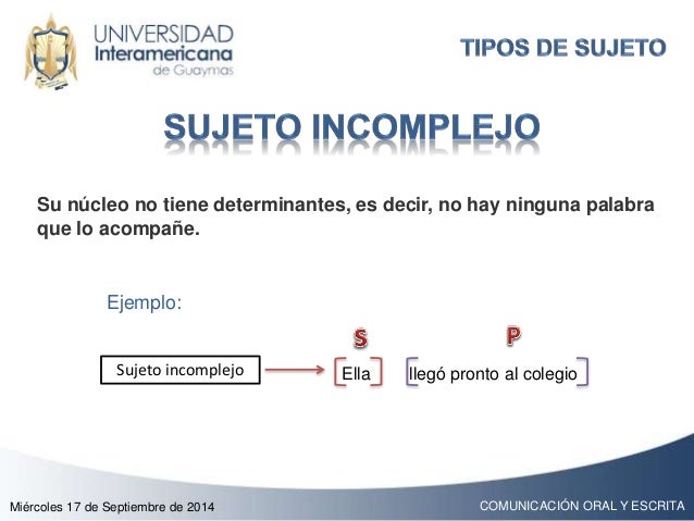 Sujeto y predicado