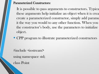 An introduction to Constructors and destructors in c++ .pptx