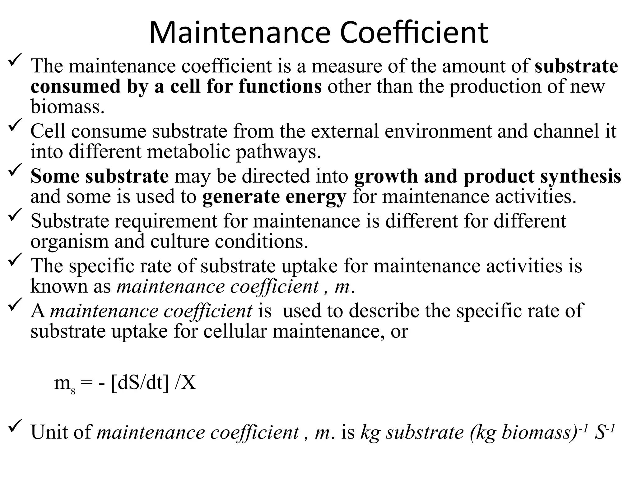 Calculating coefficient kinetics in bioprocessing | PPTX | Chemistry ...
