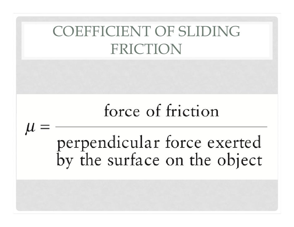 Coefficient of Friction