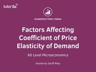 Coefficient Of Price Elasticity Of Demand