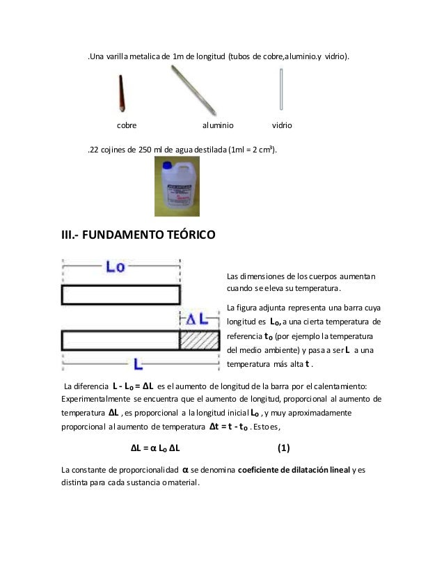 Coeficiente de dilatacion lineal