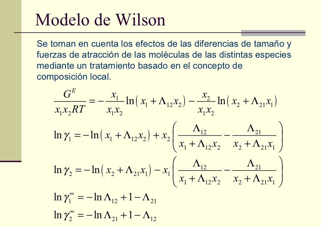 Coeficientes de actividad