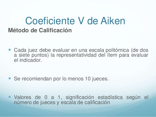 Los coeficientes de Aiken: Su importancia para el análisis 