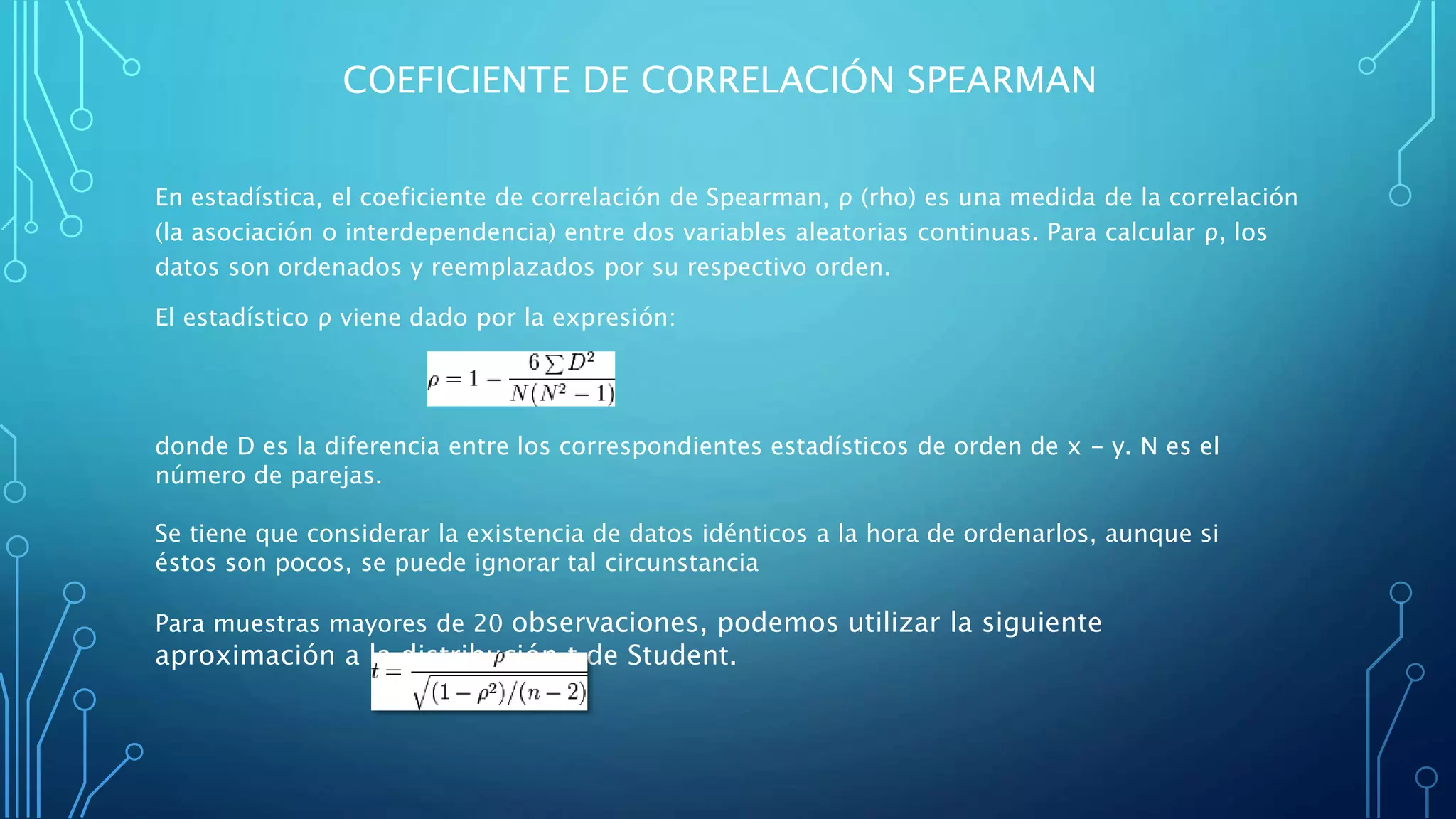 Coeficientes de correlacion pearson spearman | PPT