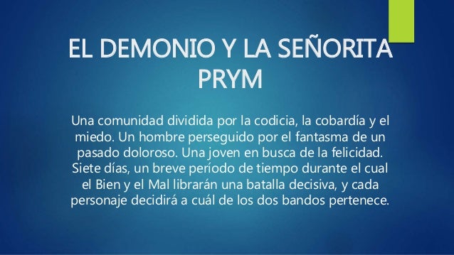 El Demonio Y La Señorita Prym Coelho - 