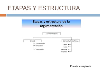 ETAPAS Y ESTRUCTURA
Fuente: cmaptools
 