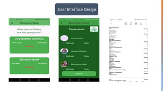 User Interface Design
 