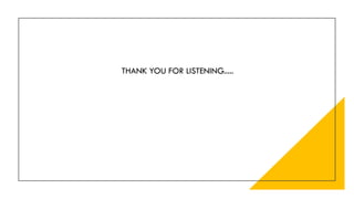 THANK YOU FOR LISTENING.....
 