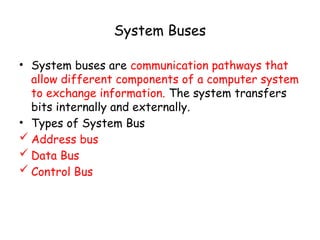 Comprehensive Overview of CPU Control Units, System Buses, and DMA ...