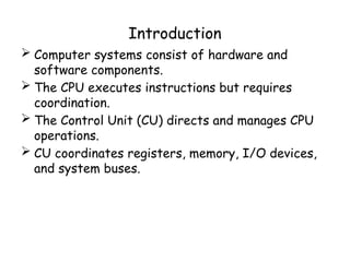 Introduction To Cpu Comprehensive Overview of CPU Control Units, System Buses, and DMA ...