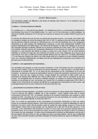 Cours d’Ouverture Economie Politique Internationale –Année universitaire 2010-2011
Institut d’Etudes Politiques de Lyon- Cours de Daniel Dufourt
 