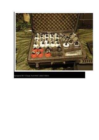 Espingarda CBC 12 Gauge, Fuzil M16A1 calibre 5.56mm.
 