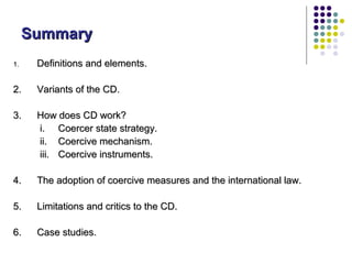 Coercive diplomacy, 26 11-2012 22h38 | PPT