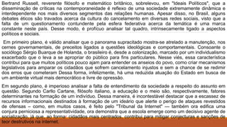 Bertrand Russell, reverente filósofo e matemático britânico, sobrelevou, em "Ideais Políticos", que a
disseminação de críticas na contemporaneidade é reflexo de uma sociedade extremamente dinâmica e
interdependente nos mais diversos segmentos das relações humanas. Apesar disso, no Brasil, alguns
debates éticos são travados acerca da cultura do cancelamento em diversas redes sociais, visto que a
falta de um questionamento contundente pela esfera federativa acerca da temática é uma marca
constante neste país. Desse modo, é profícuo analisar tal quadro, intrinsecamente ligado a aspectos
políticos e sociais.
Em primeiro plano, é válido analisar que o panorama supracitado mostra-se atrelado a manutenção, nos
cernes governamentais, de preceitos ligados a questões ideológicas e comportamentais. Consoante o
sociólogo Sérgio Buarque de Holanda, o brasileiro é, desde a colonização, marcado por um individualismo
exacerbado que o leva a se apropriar do público para fins particulares. Nesse viés, essa característica
contribui para que muitos políticos pouco ajam para entender os anseios do povo, como criar mecanismos
legislativos para amparar os cidadãos que sofrem cancelamento injustos e sem a chance de se redimir
dos erros que cometeram Dessa forma, infelizmente, há uma reduzida atuação do Estado em busca de
um ambiente virtual mais democrático e livre de opressão.
Em segundo plano, é imperioso analisar a falta de entendimento da sociedade a respeito do assunto em
questão. Segundo Carllo Cartane, filósofo italiano, a educação e o meio são, respectivamente, fatores
determinantes na formação de um indivíduo. Dessa maneira, é incontestável destacar que a escassez de
recursos informacionais destinados à formação de um ideário que alerte o perigo de ataques revestidos
de ofensas – como, em muitos casos, é feito pelo "Tribunal da Internet" — também ora edifica uma
conjura perniciosa a representatividade, ora demonstra que a escola emerge como um decisivo agente de
socialização, já que, ao formar cidadãos mais centrados, contribui para mitigar conjecturas e sanções de
teor destrutivos na internet.
 