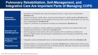 Pulmonary Rehabilitation, Self-Management, and
Integrative Care Are Important Parts of Managing COPD
 