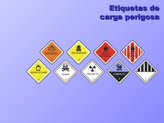 Etiquetas de
Etiquetas de
carga perigosa
carga perigosa
 