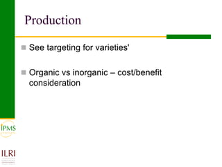 IPMS experience sharing workshop: Coffee group report
