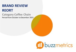 BRAND	
  REVIEW	
  
REORT
Category	
  Coffee	
  Chain
Period	
  from	
  October	
  to	
  December	
  2015
 
