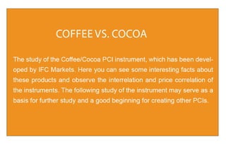 PCI: Coffee vs. Cocoa Infographic