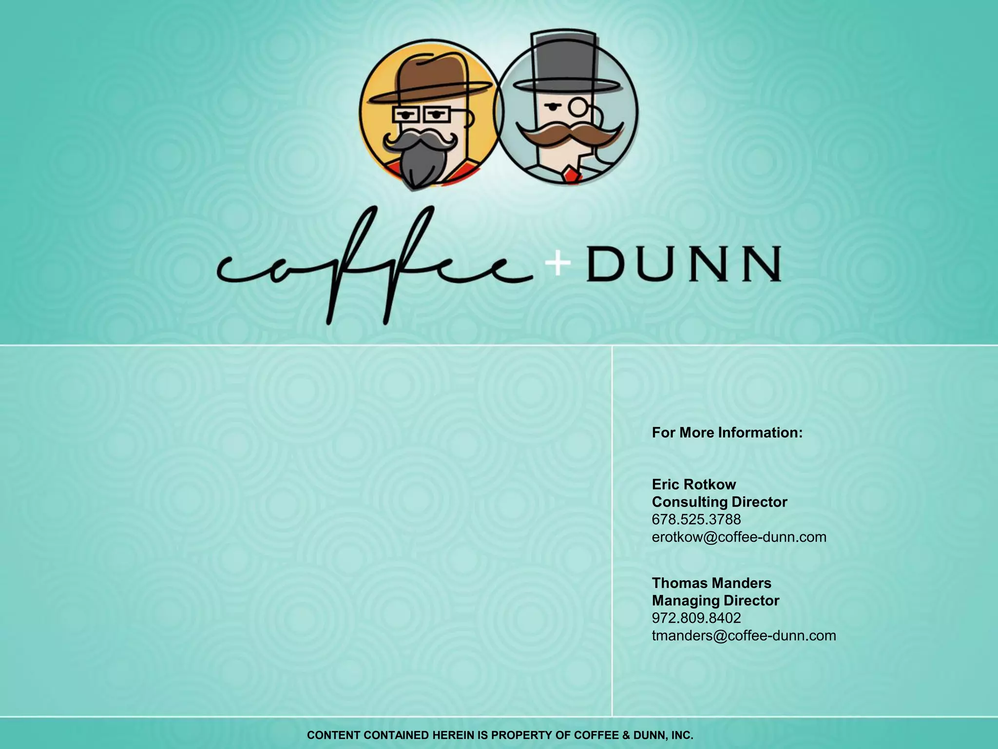 Coffee & dunn capabilities overview march 2013
