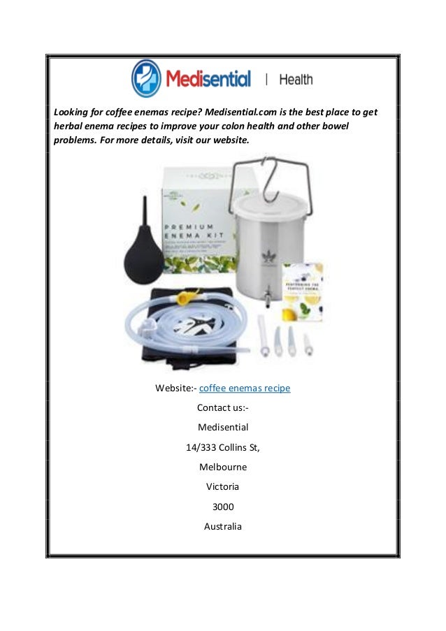 Coffee enemas recipe