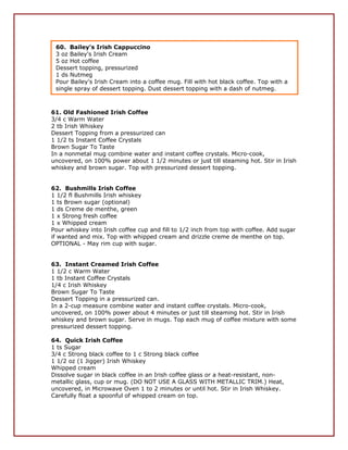 Coffee Recipes.pdf Coffee Lovers Recipes | PDF