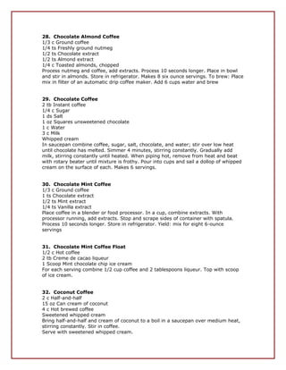 Coffee Recipes.pdf Coffee Lovers Recipes | PDF