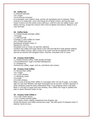 Coffee Recipes.pdf Coffee Lovers Recipes | PDF