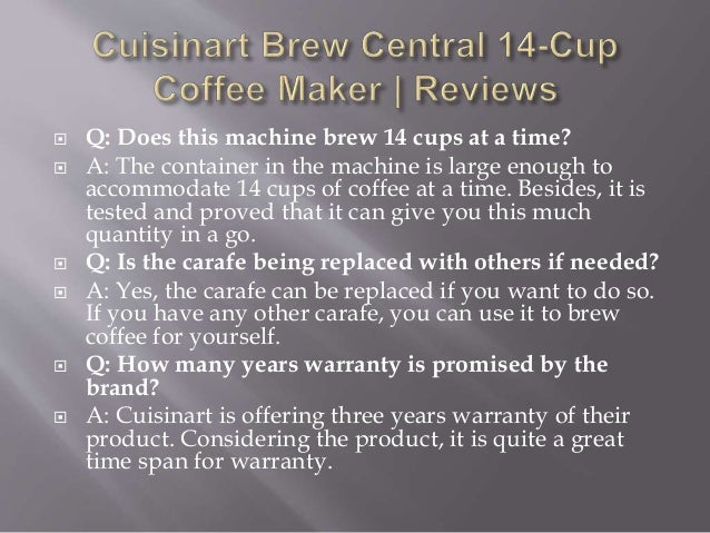 Coffee maker review