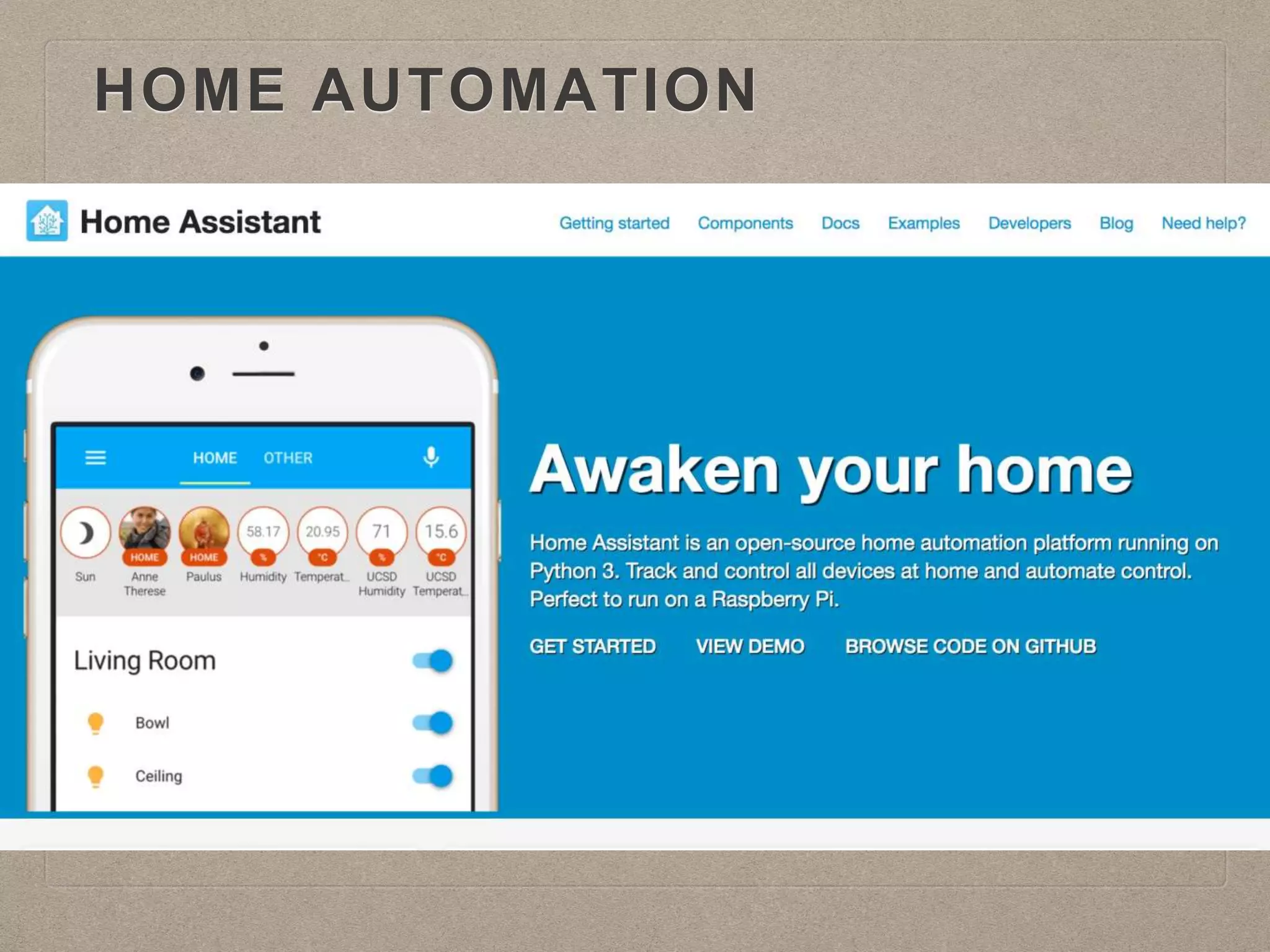 HOME AUTOMATION
 