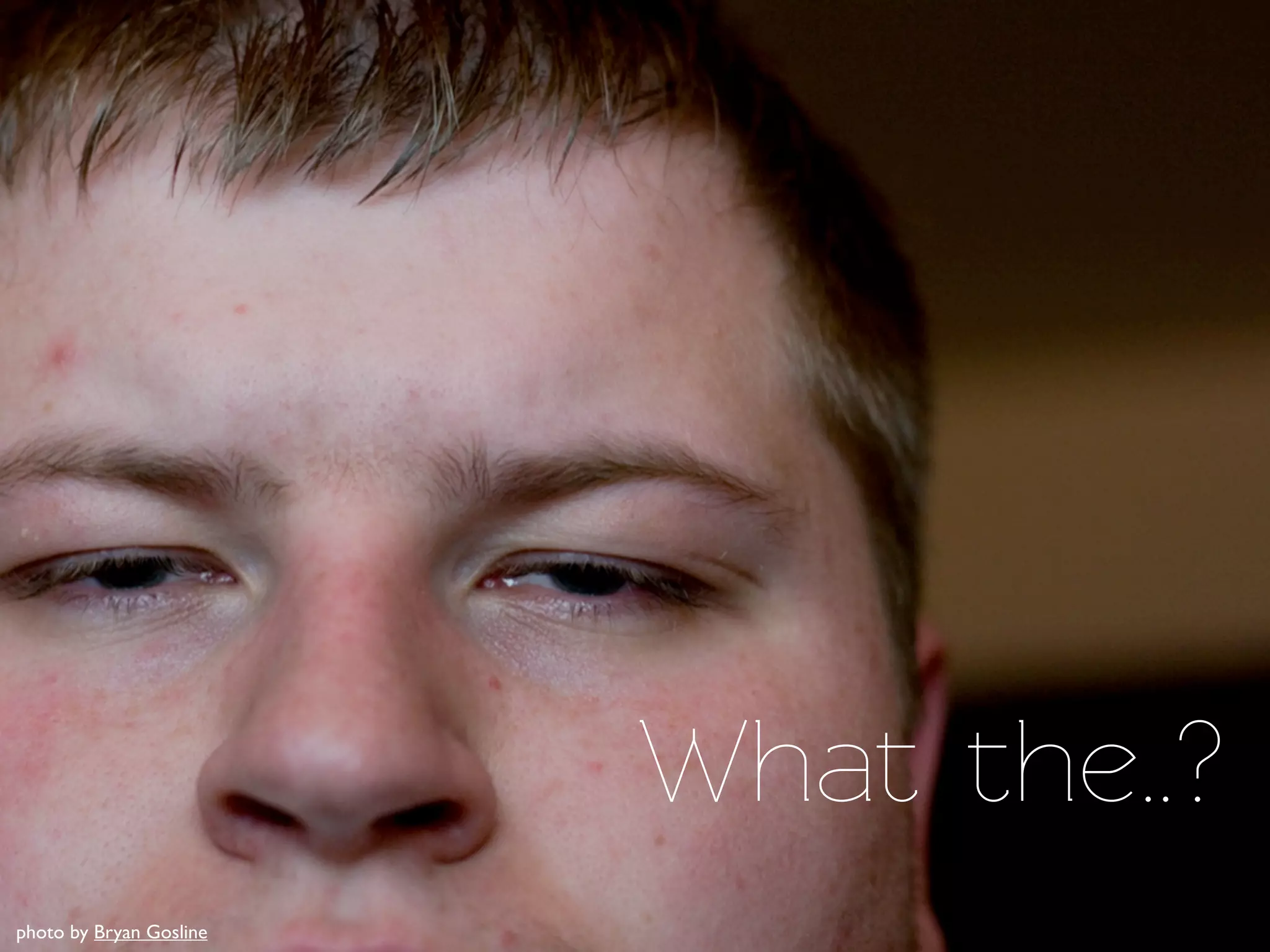 What the..?
photo by Bryan Gosline
 