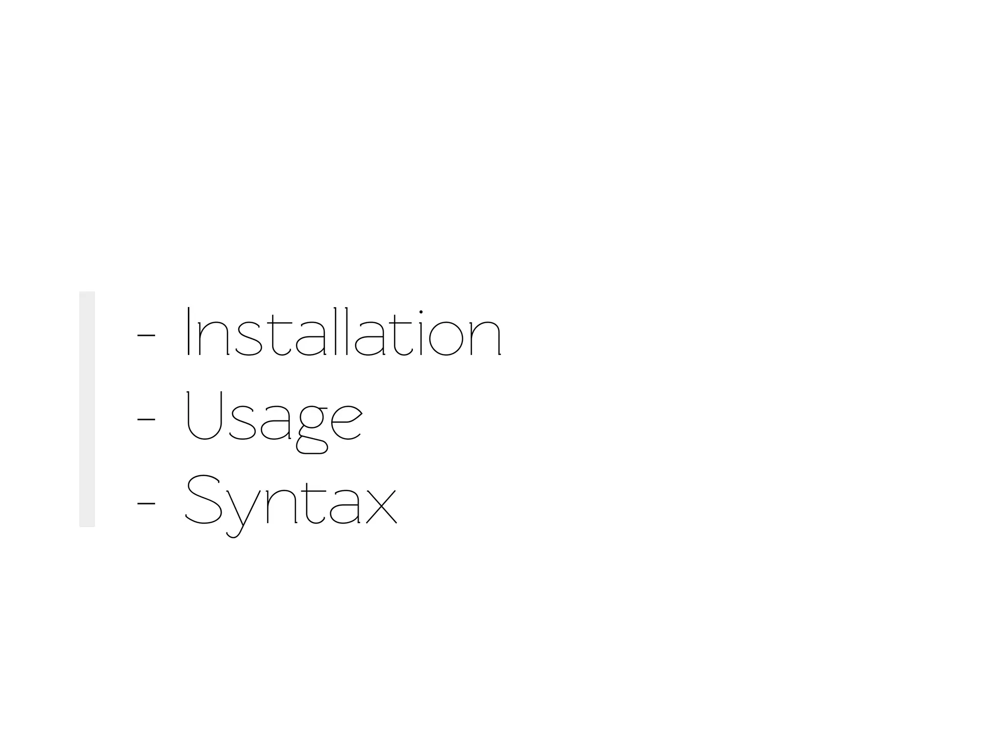 - Insallation
- Usage
- Synax
 