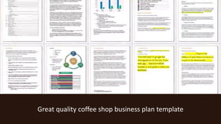 Great quality coffee shop business plan template
 
