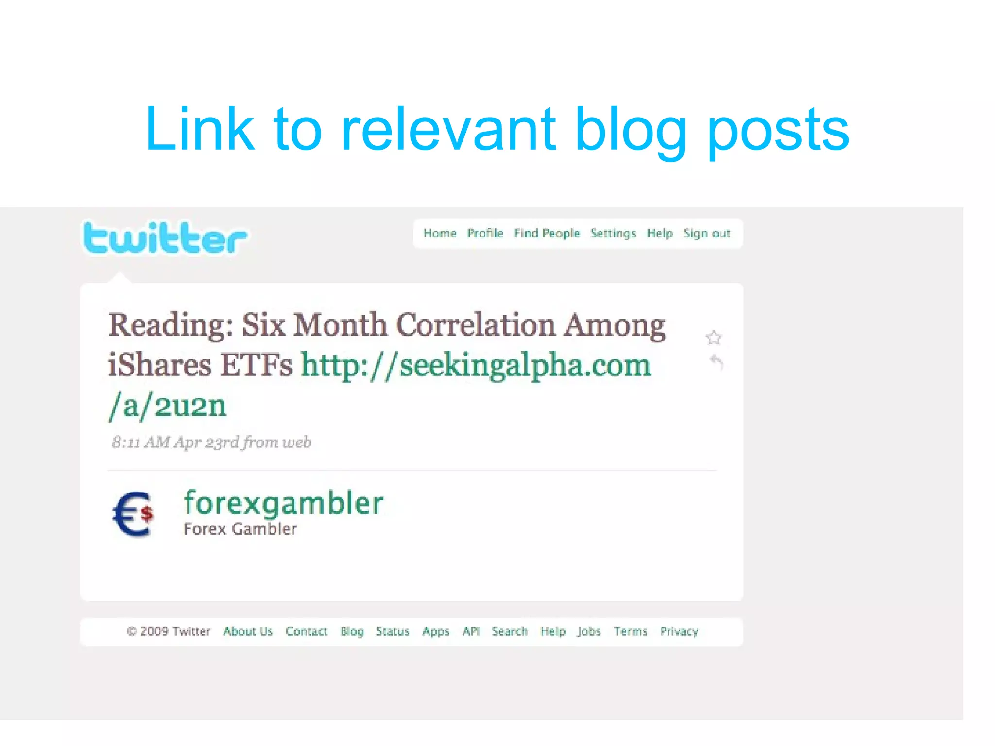 Link to relevant blog posts 