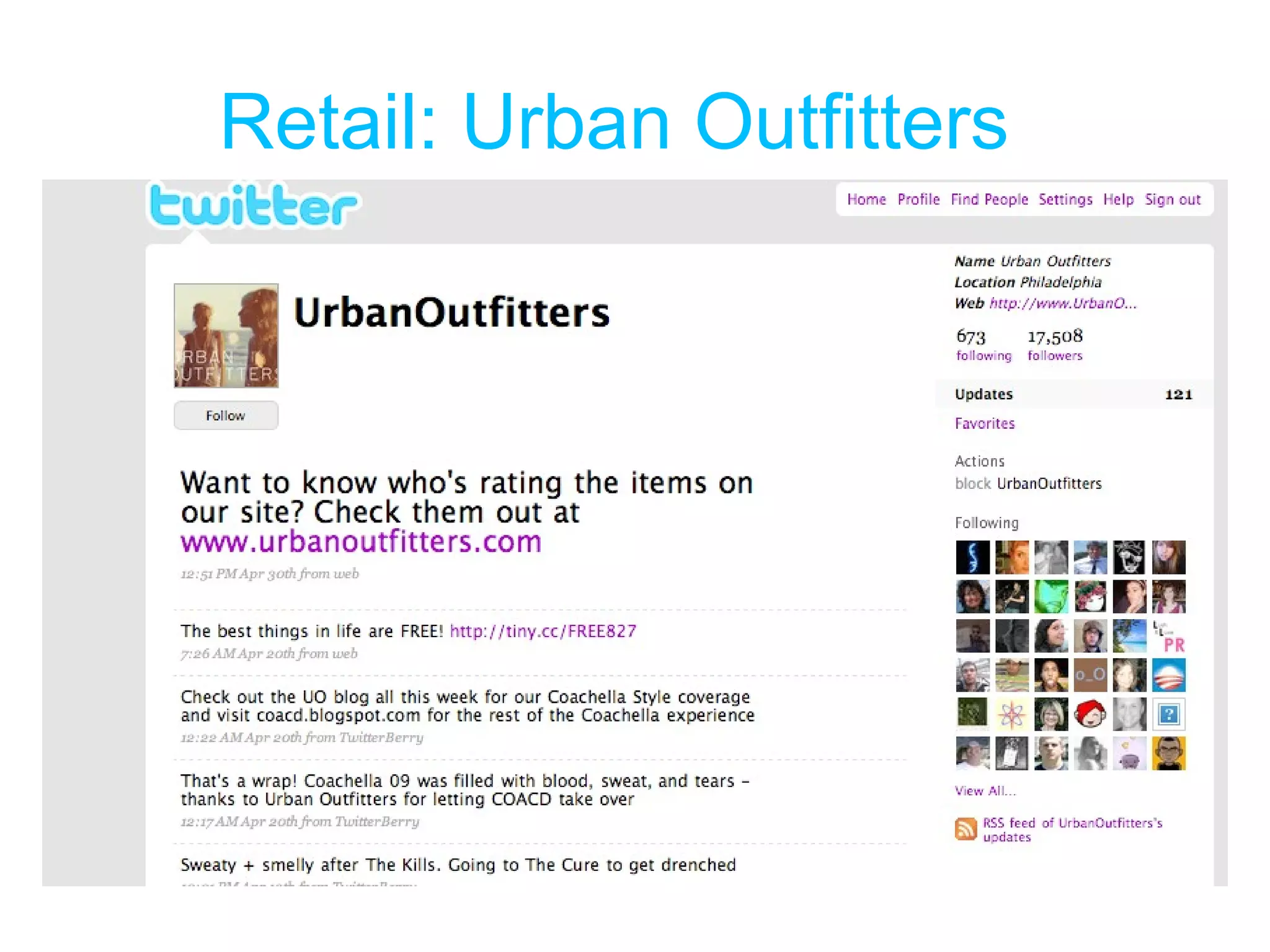 Retail: Urban Outfitters 