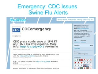Emergency: CDC Issues  Swine Flu Alerts 
