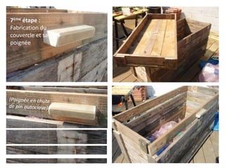 7ème étape : Fabrication du couvercle et sa poignée(Poignée en chute de pin autoclave)